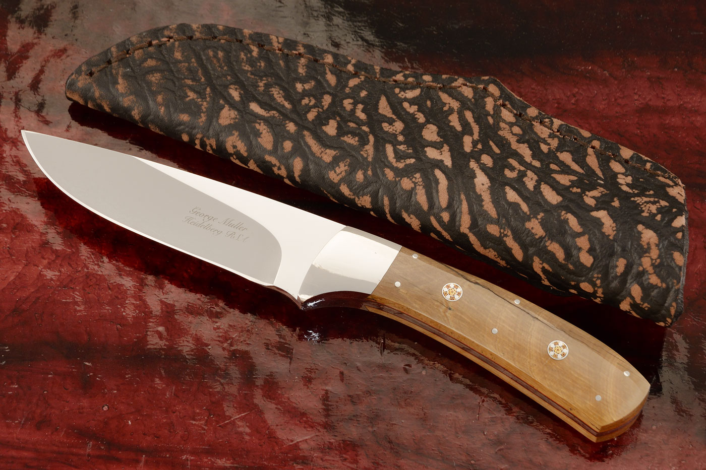 Drop Point Hunter with Mammoth Ivory (FB-30)