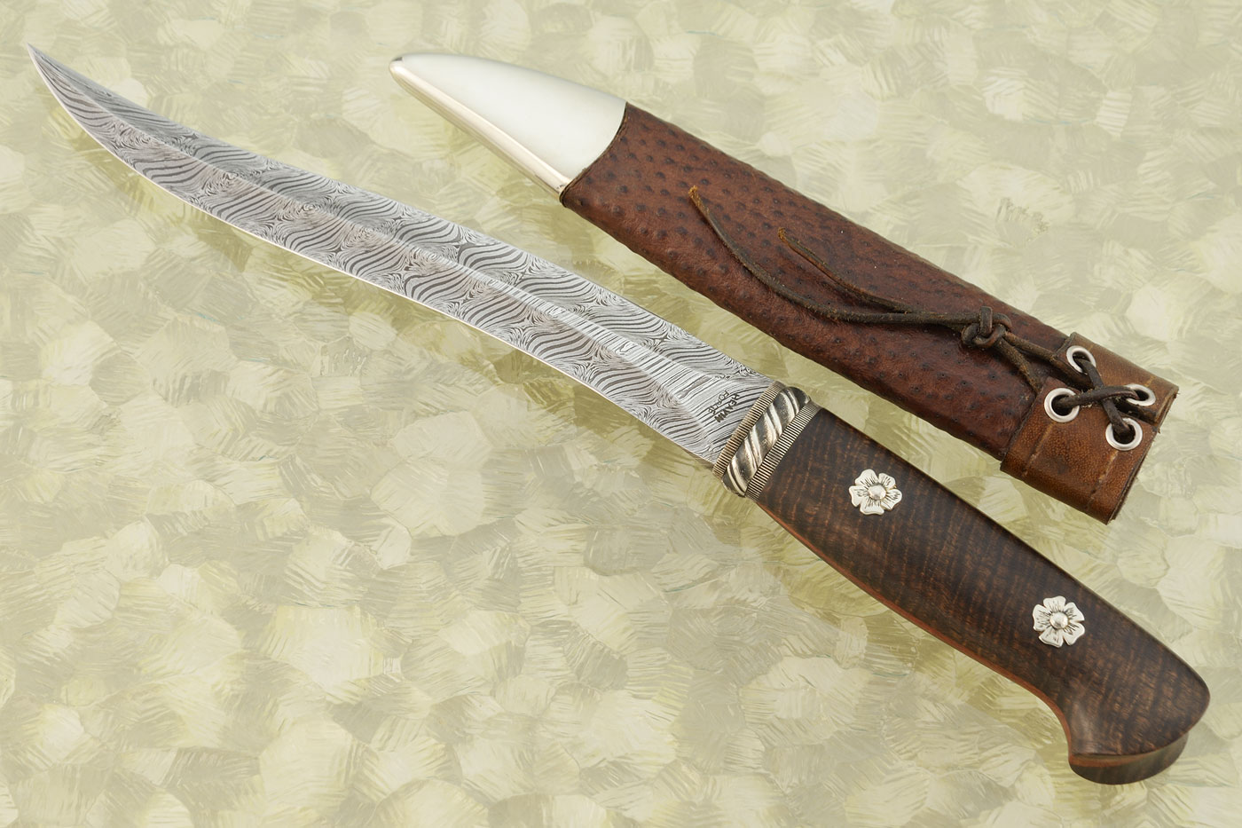 Damascus Persian Dagger with Red Bushwillow