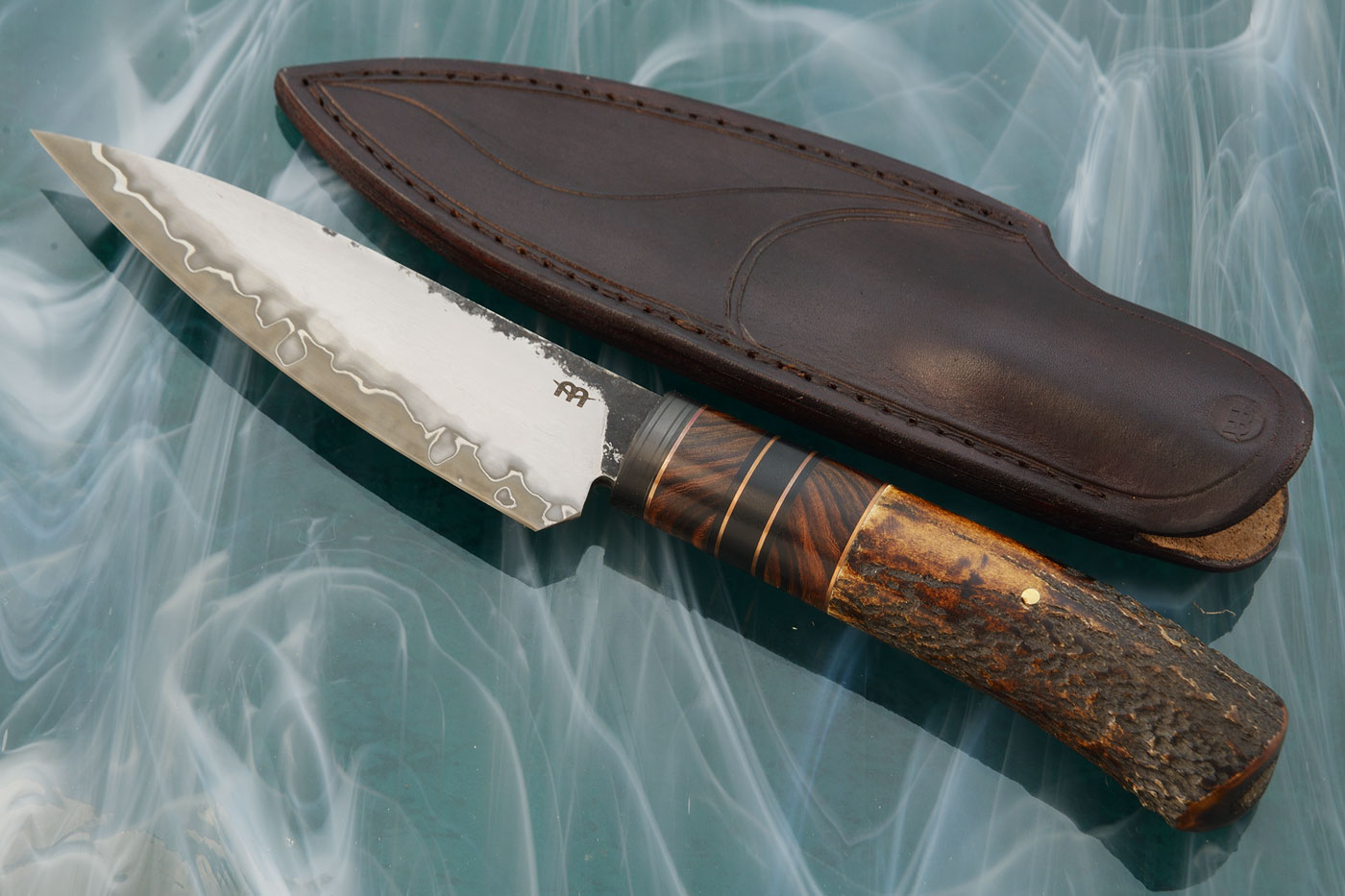 Utilitarian: San Mai Belt Knife with Ironwood and Stag