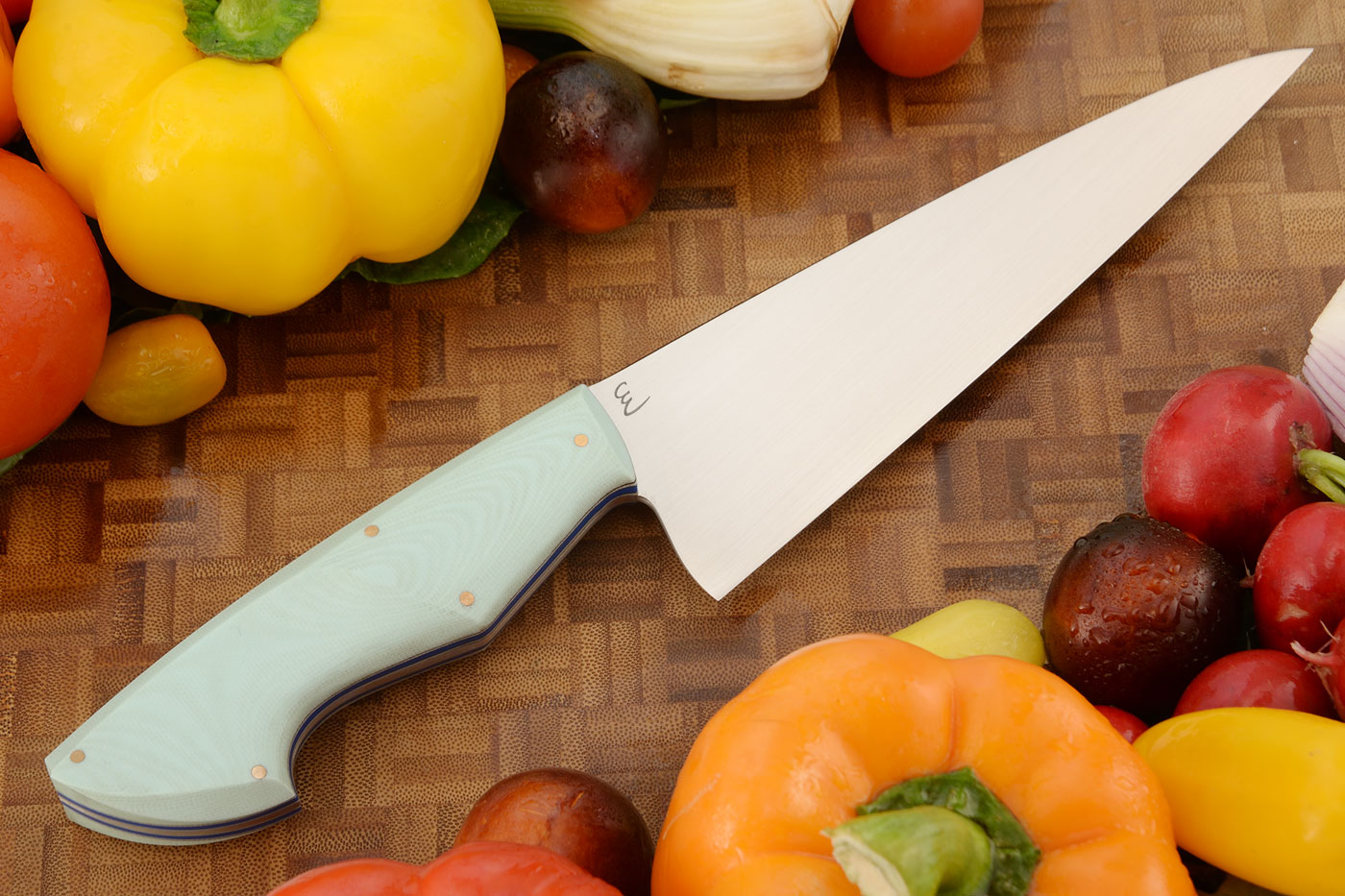 Chef's Knife (7-1/4 in.) with Tiffany Blue G-10
