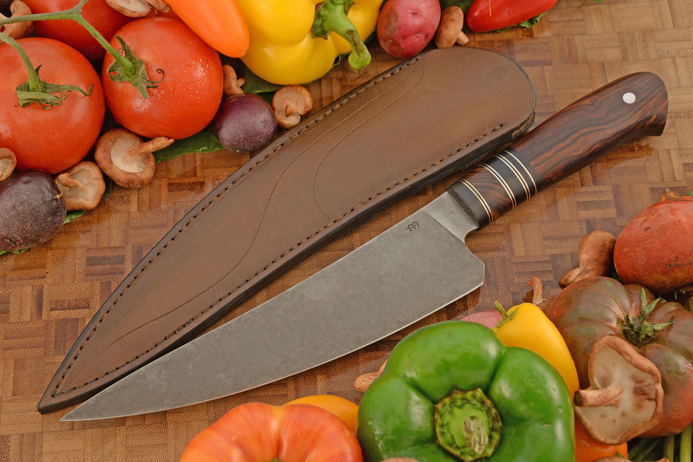 Chef's Knife (8-1/2 in) with Ironwood - O2 Carbon Steel