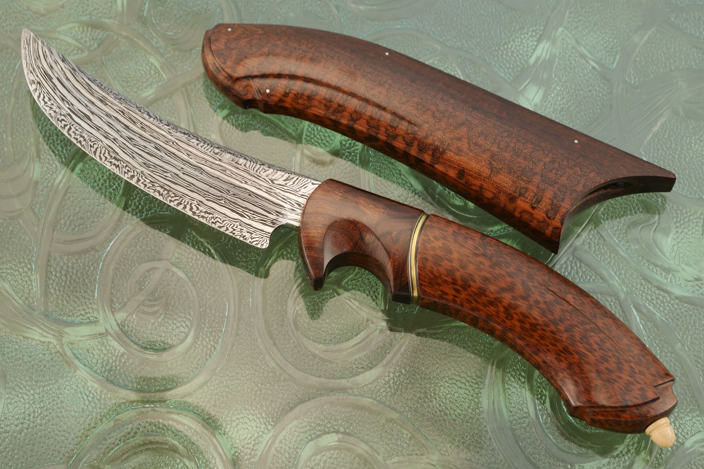 Damascus Nordic Hunter with Snakewood