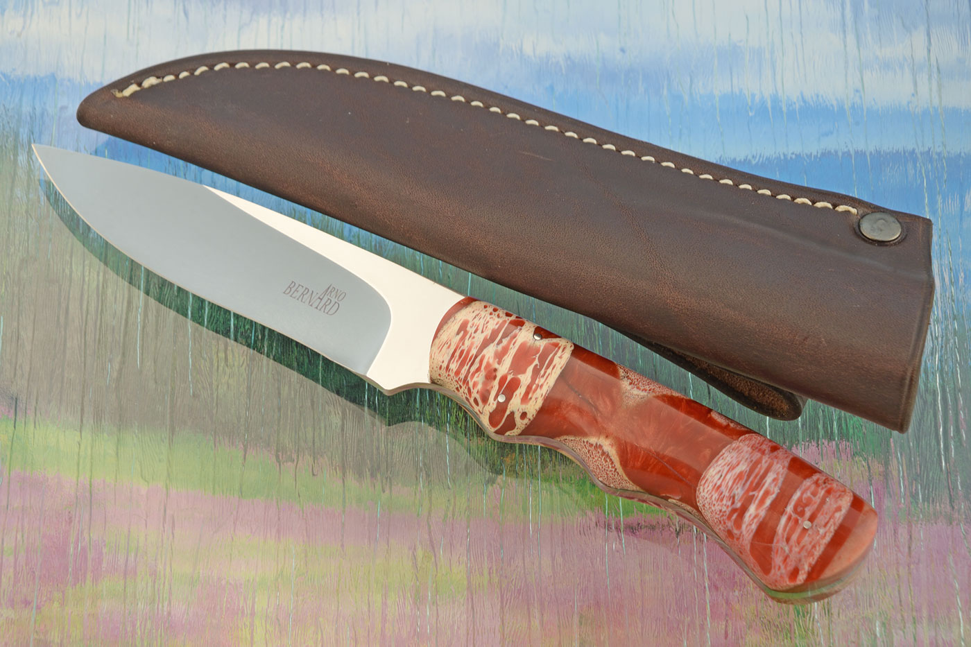 Medium Drop Point Hunter with Kudu Horn