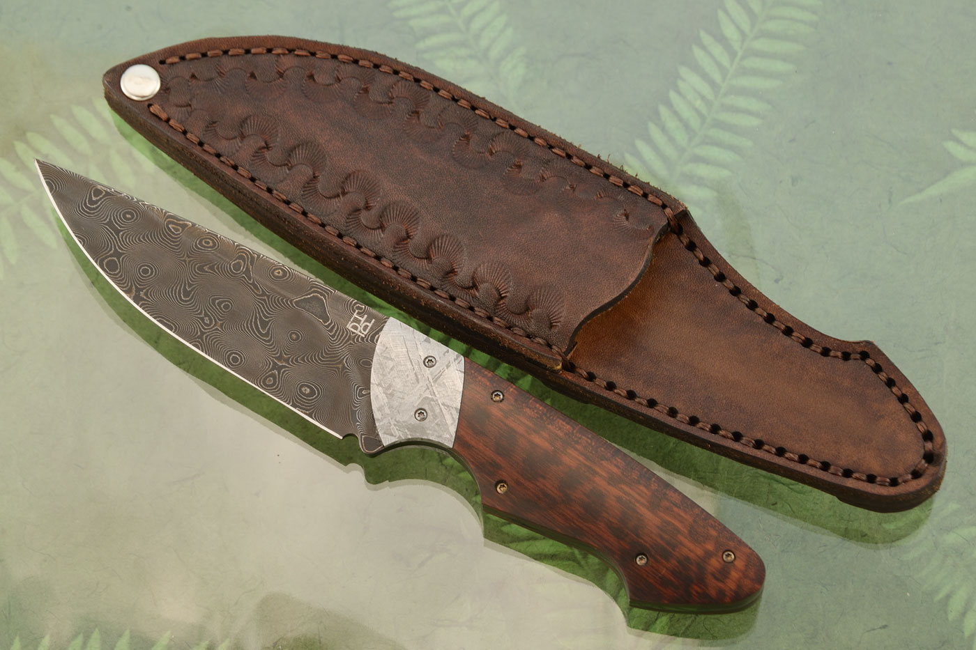 Damascus Hunter with Snakewood and Meteorite