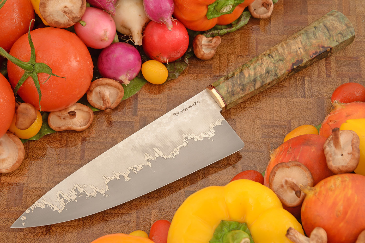 San Mai Chef's Knife with Maple Burl (6-3/4 in)
