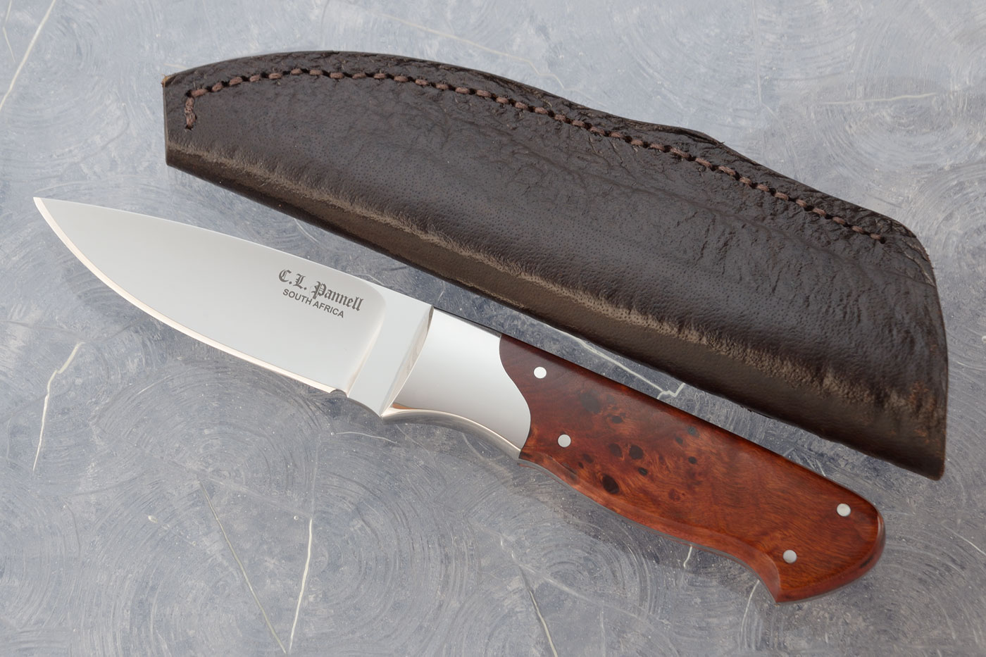 Drop Point Hunter with Red Ivory Wood