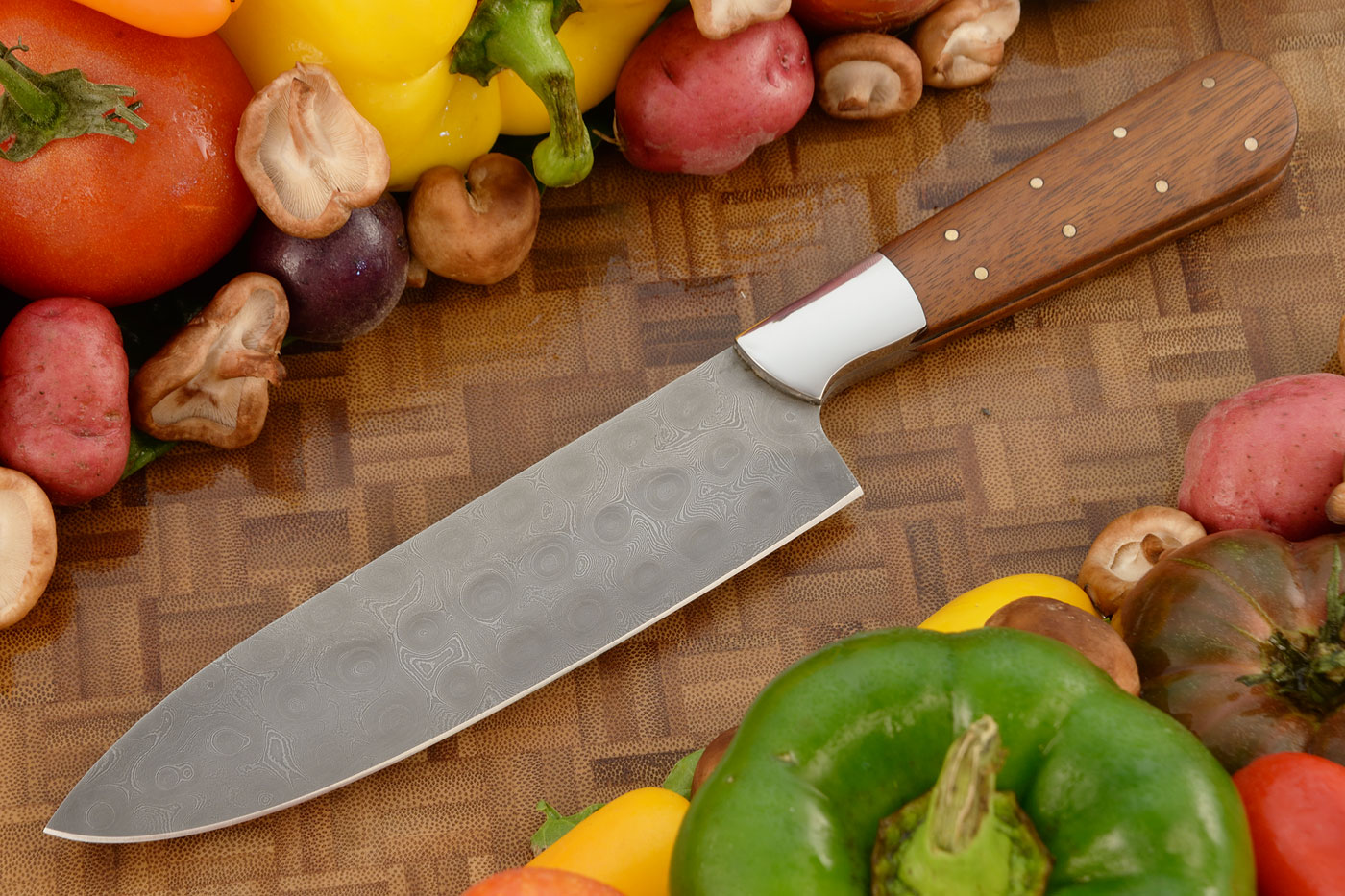 Damascus Chef's Knife (6-1/3 in.) with Ironwood