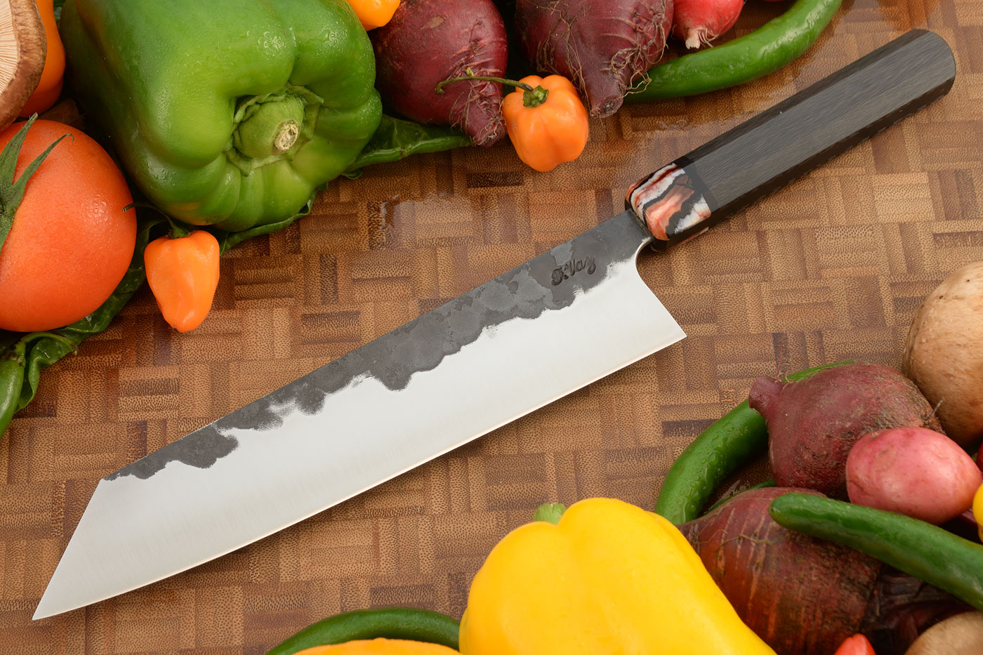 Forged Chef's Knife - Kiritsuke - (8-2/3 in) with FatCarbon and Mammoth Molar - MagnaCut Stainless