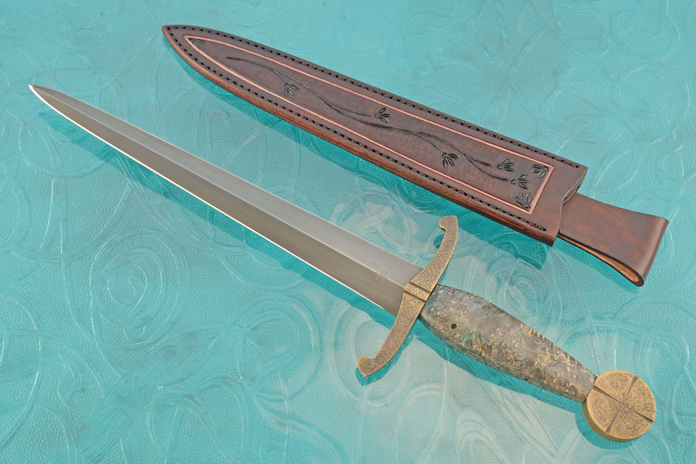 Medieval Dagger with Maple Burl