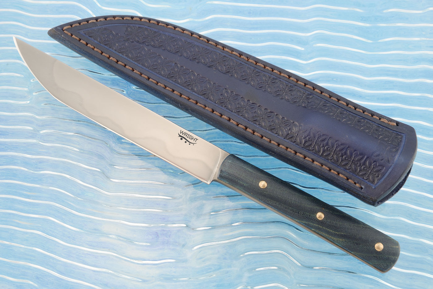 Honyaki Tanto/Utility with Blue Ash