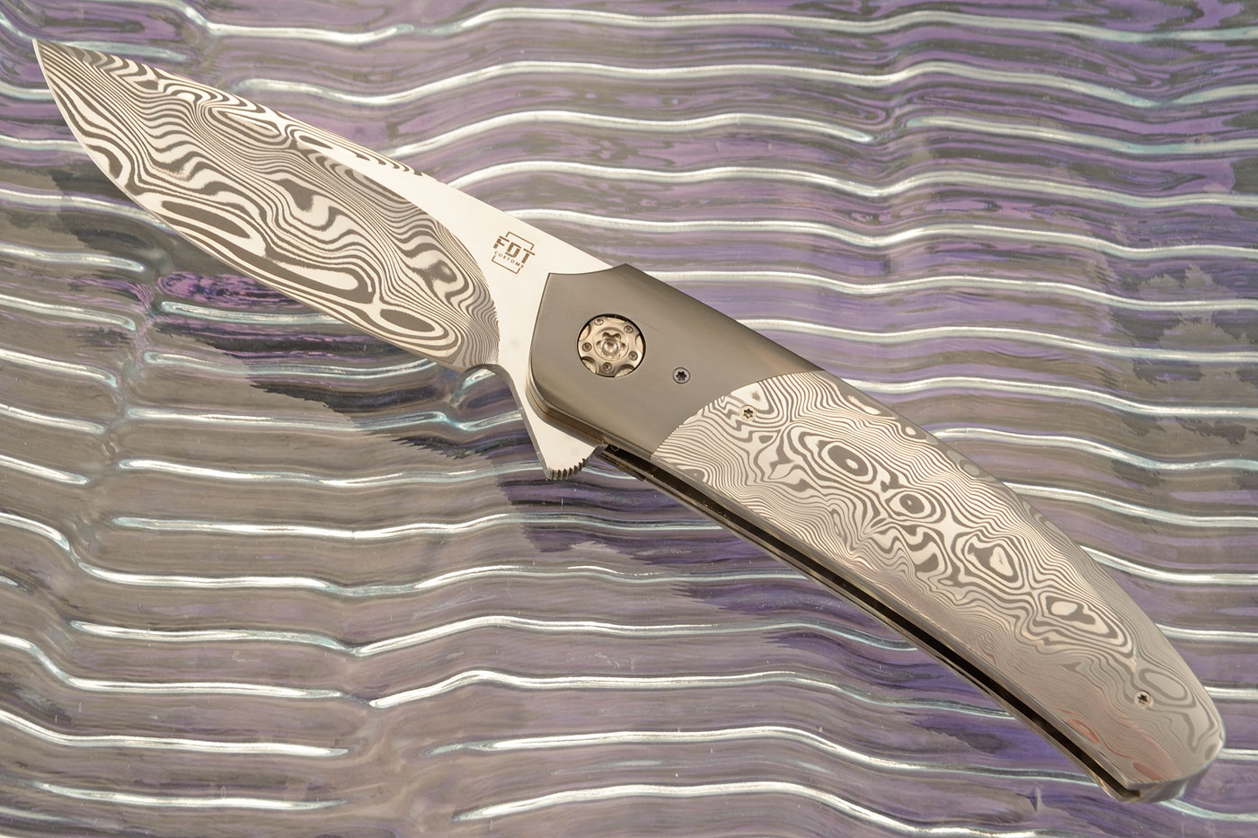 TF-3 Flipper With Damasteel and Zirconium (Ceramic IKBS)