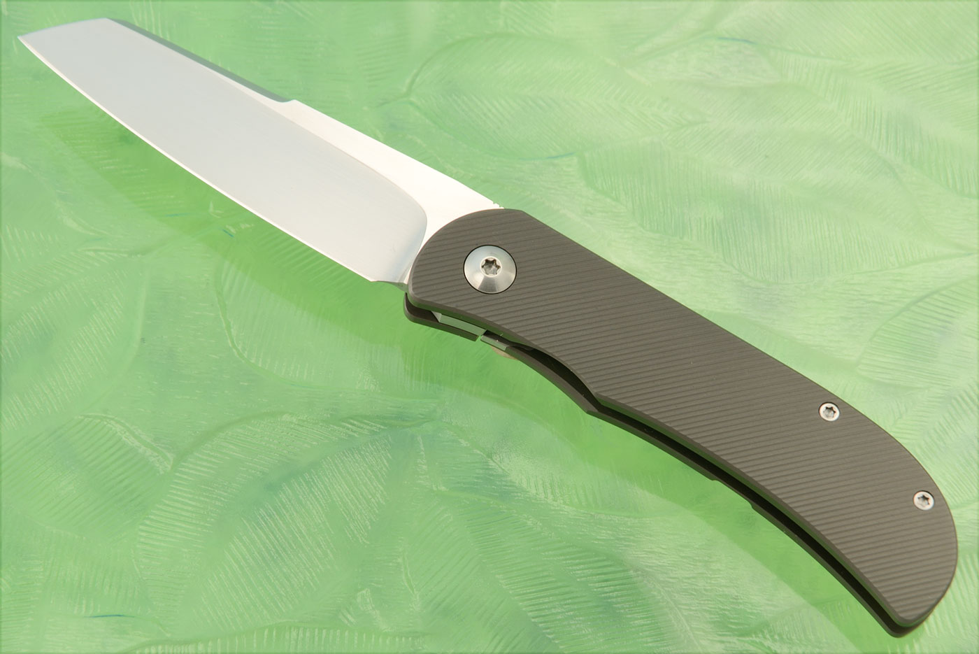 LEXK SFL Frame Lock Front Flipper - Satin Finish, Sheepsfoot - ELMAX