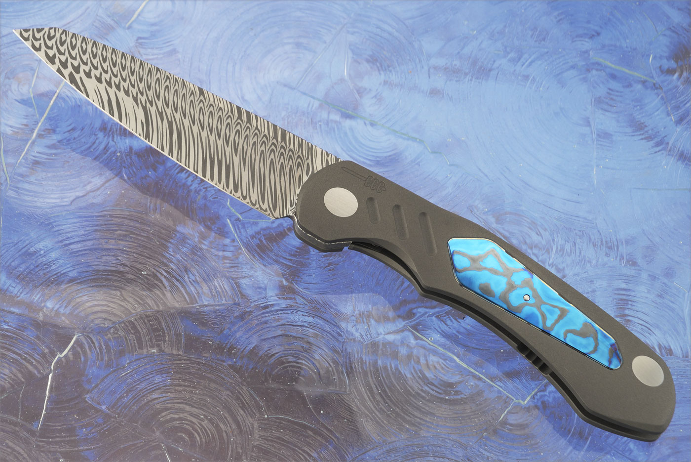 Viper RT Front Flipper with Damasteel and Black Timascus