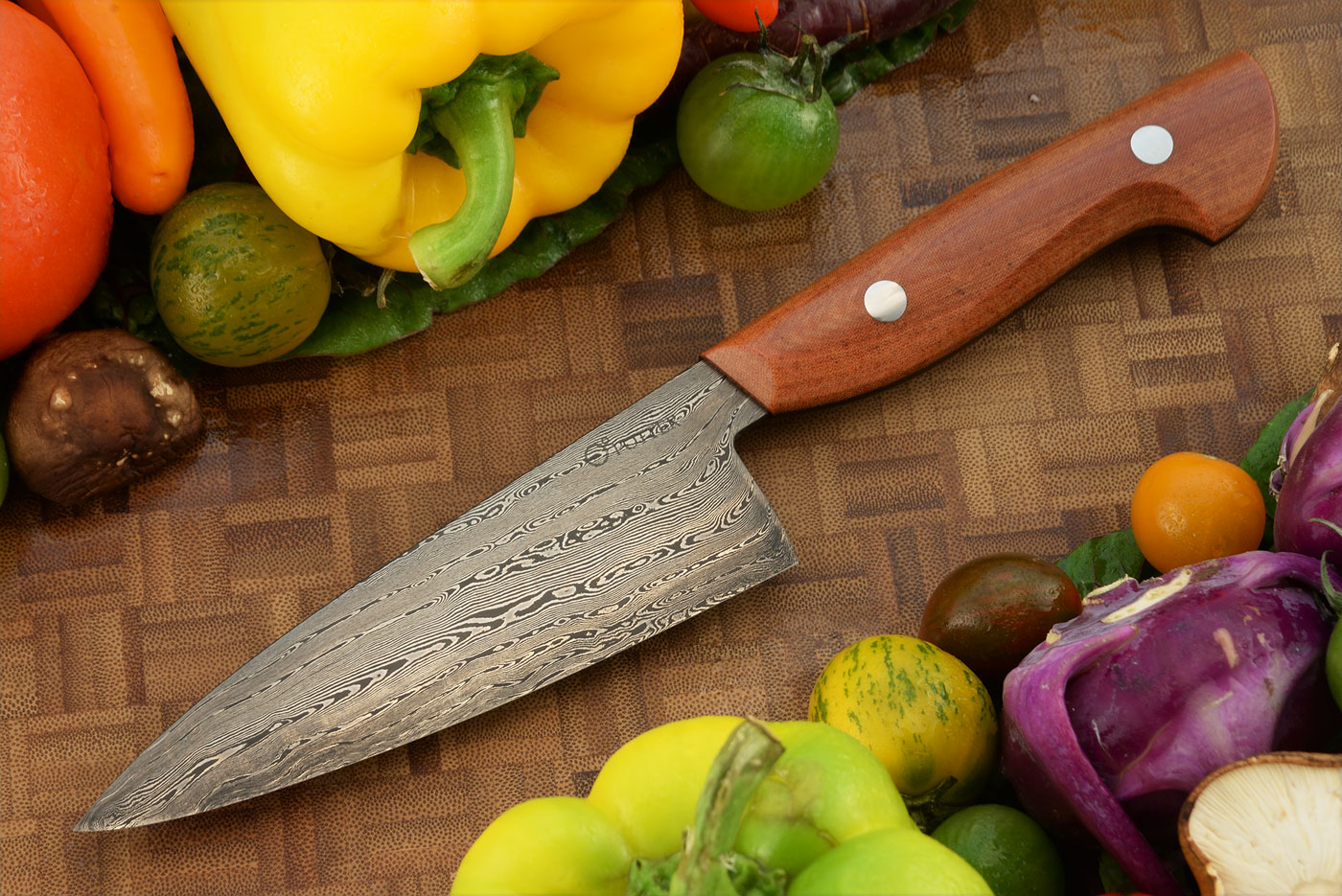 Damascus Chef's Knife (5-1/2 in.) with Micarta