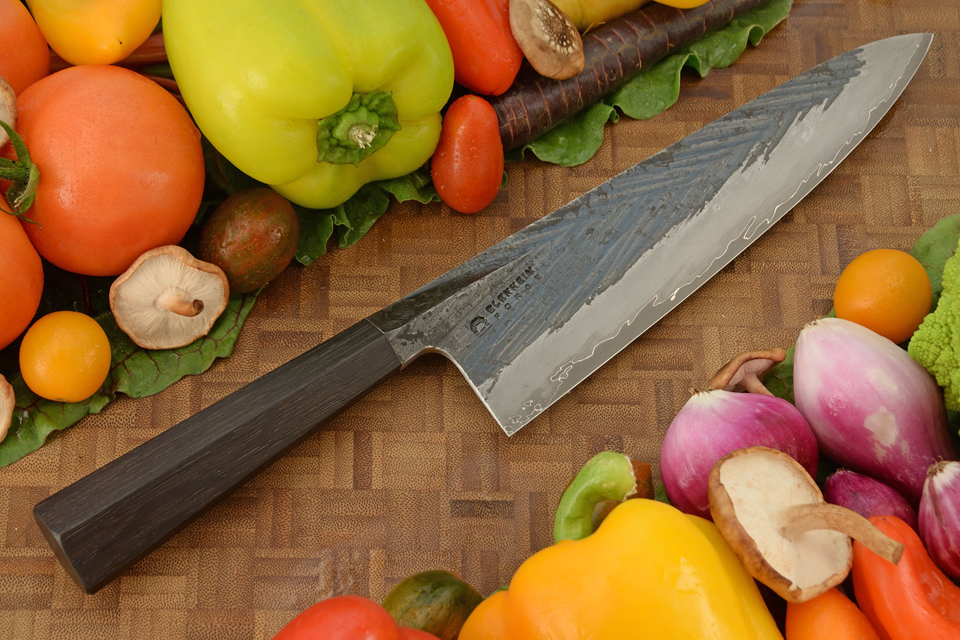 Integral San Mai Chef's Knife - Gyuto - with Bog Oak (8 in.)