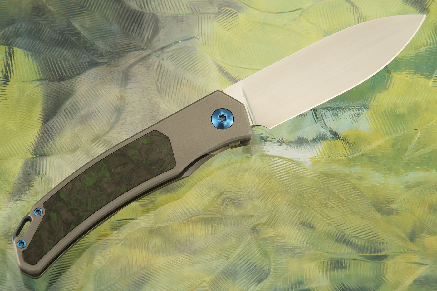 Urban XL Framelock Front Flipper with Titanium and FatCarbon - ELMAX - LEFT HANDED