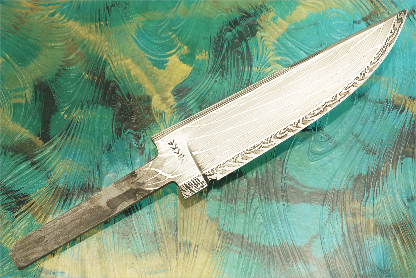 Multi-bar Damascus Blade (5-1/4 inch)