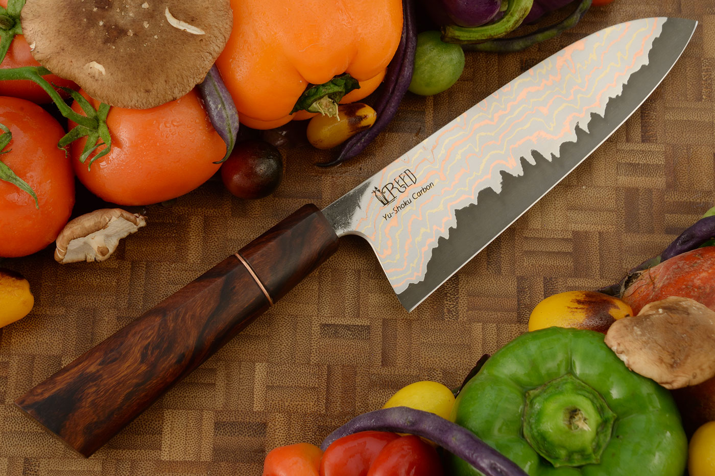 Chef's Knife - Santoku - with Ironwood (6-2/3 inches) - Yu-Shoku