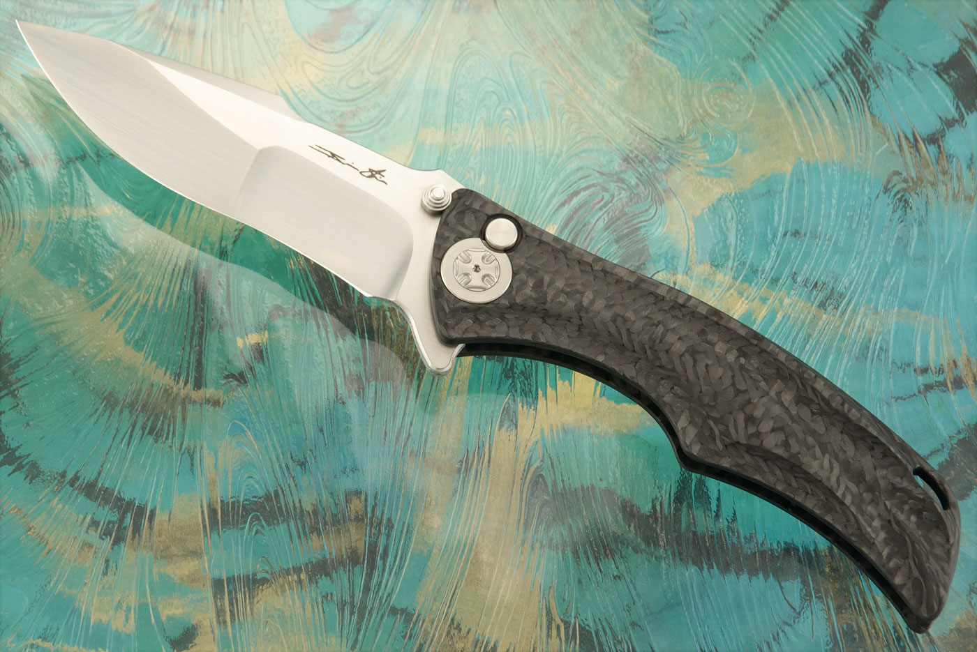 Tighe Down Button Lock Flipper with Integral Carbon Fiber - RWL-34