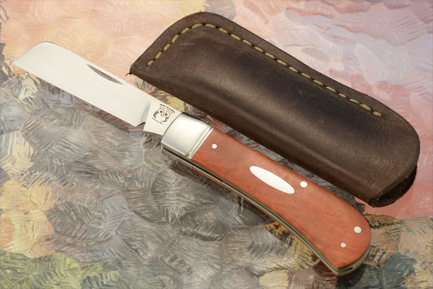 Sheepsfoot Slipjoint with Red Ivory