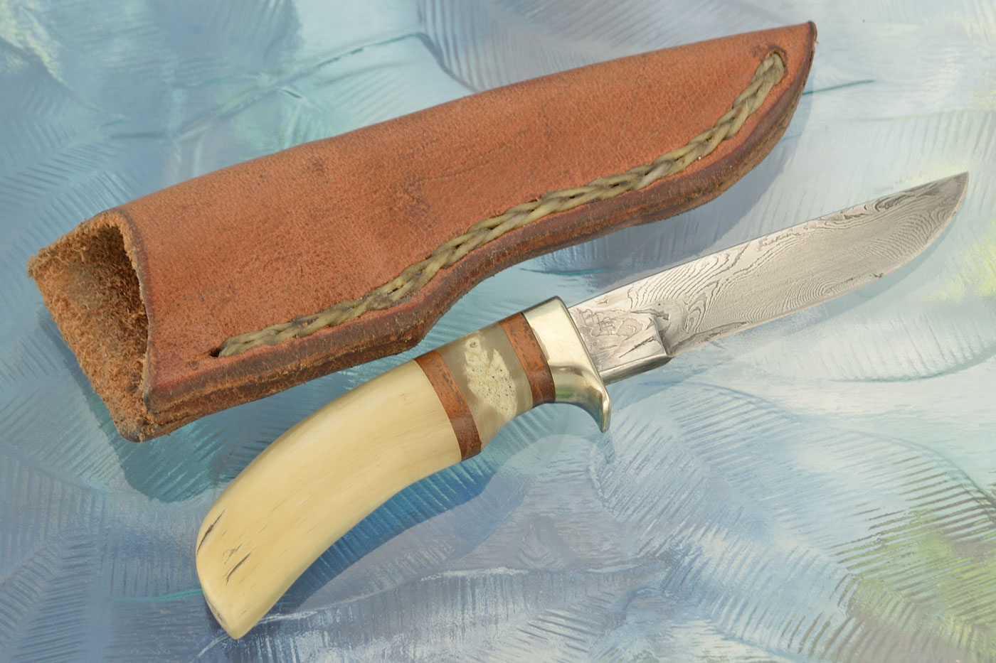 Damascus Fawn (2 in.) with Sheep Horn