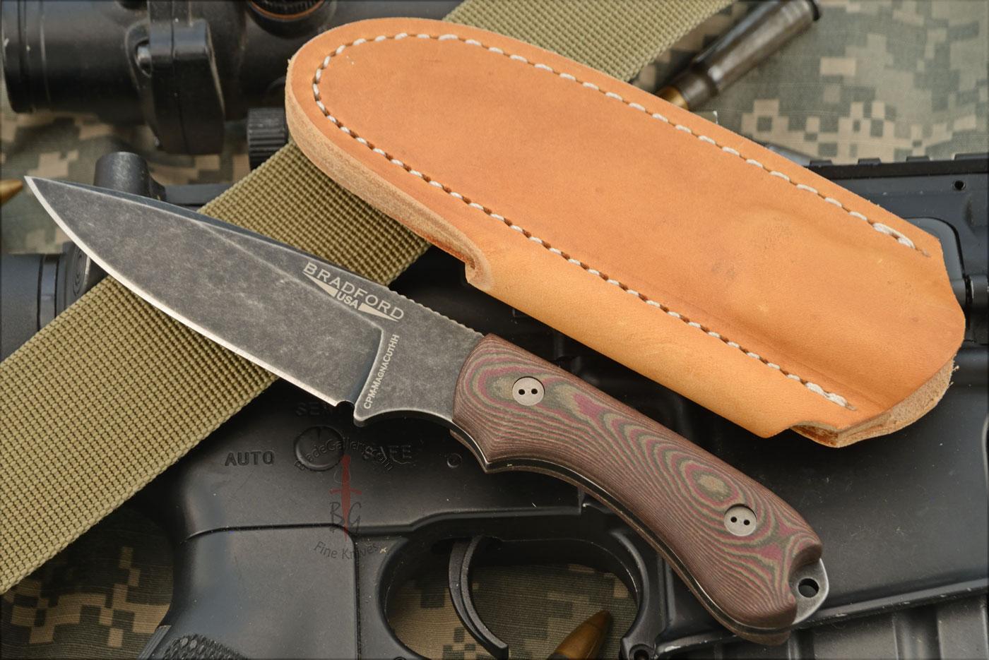 Guardian 3.2 with 3D Chocolate/Red Richlite, CPM-MagnaCut HH, False Edge, Nimbus Finish