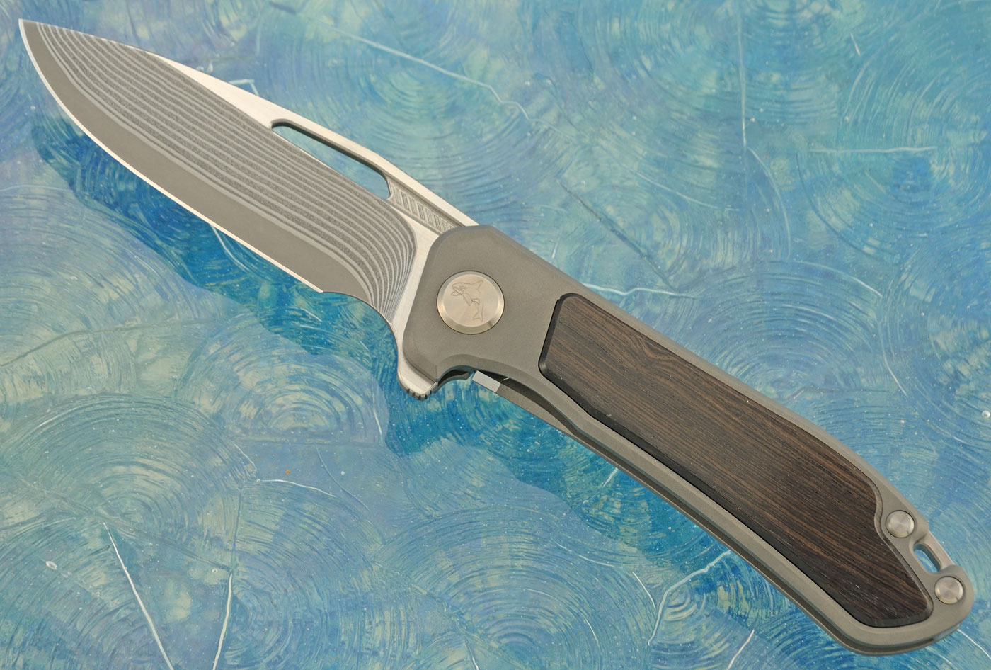 Orca 2.0 Frame Lock Flipper with African Blackwood Inlay - SG2 San Mai Serial 297