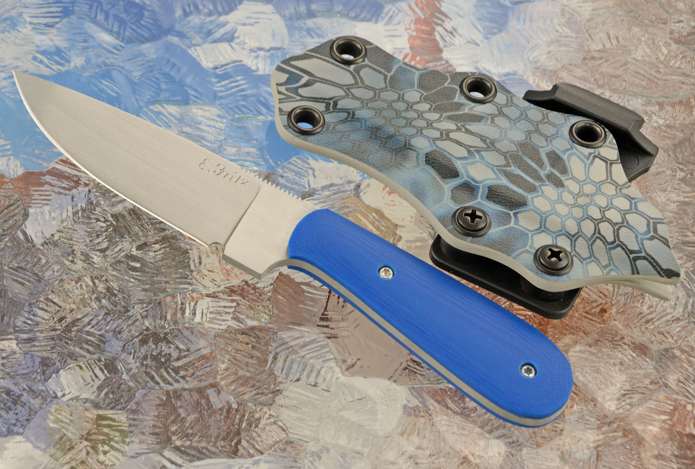 Small Practical EDC with Blue G10