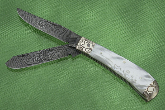 Damascus Two Blade Trapper
