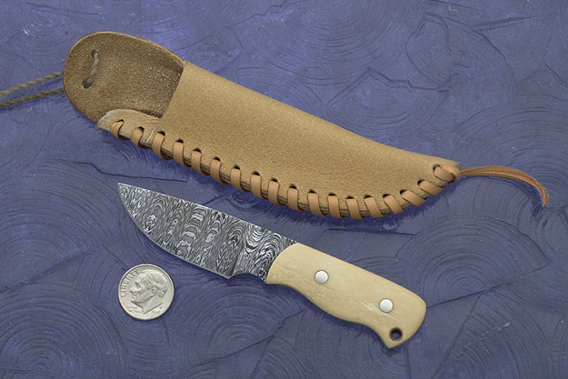 Damascus and Cream Mammoth Three Finger Hunter