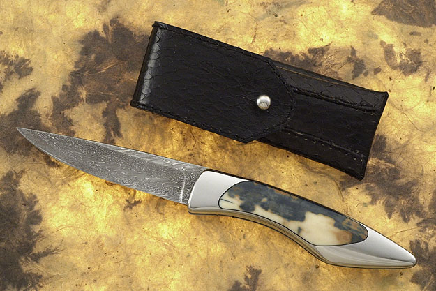 Damascus and Fossil Walrus Ivory Interframe Folder
