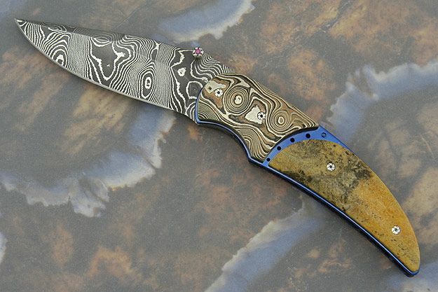 D'Mon - Coral and Mokume Folder