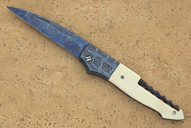 The Wine Steward's Friend with Blued Damascus Steel