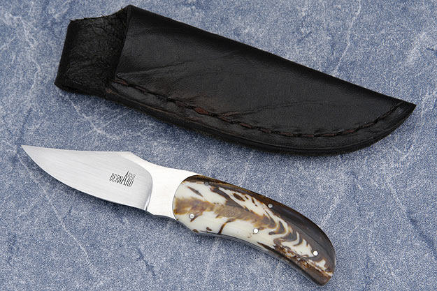 Clip Point Three Finger Hunter with Warthog Tusk