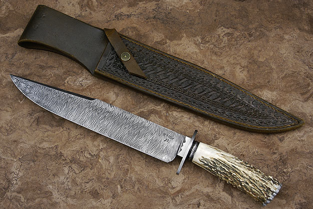 Damascus Stag Bowie