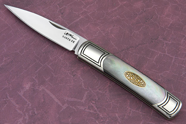 Engraved Acero with Blacklip Mother of Pearl and Gold
