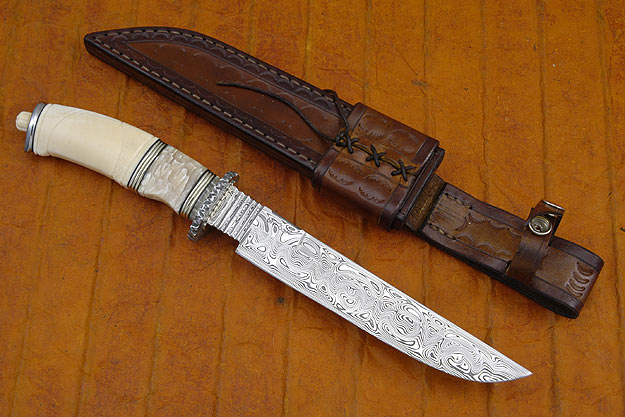 Musk Ox and Damascus Swedish Bowie