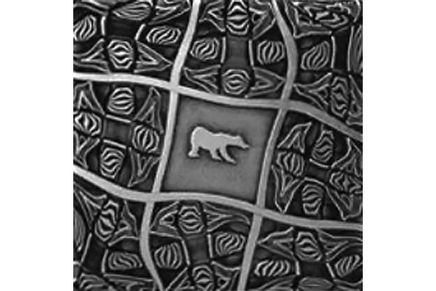 Polar Bear Mosaic Damascus Bolster Tiles (set of 2)