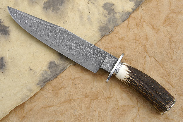 Damascus Clip Point Bowie