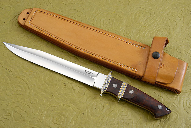 Engraved Big Bear Subhilt Fighter With Ironwood