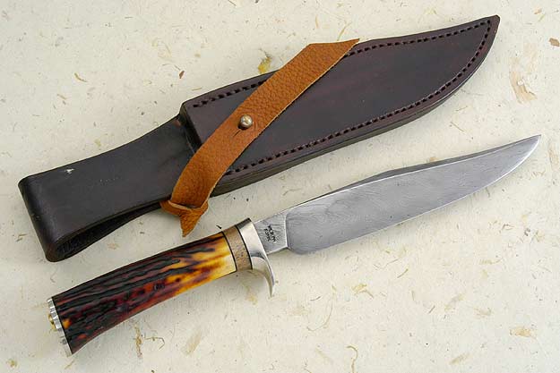 Clip Point Damascus Long Hunter