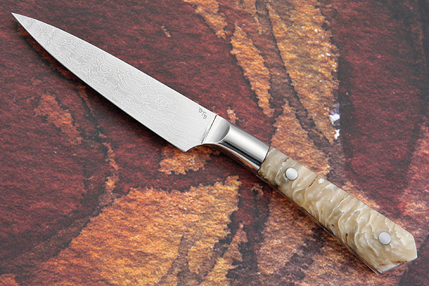 Paring Knife with Musk Ox and Damascus