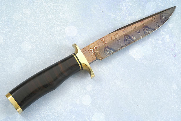 Small Fighter with Damascus and Macassar Ebony