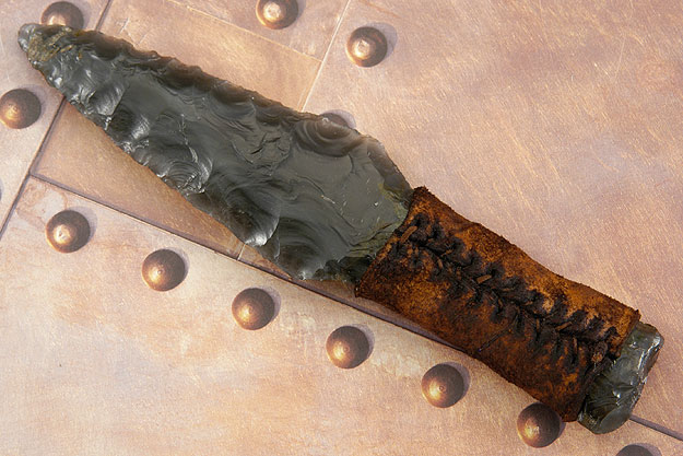Knapped Obsidian Hunting Dagger