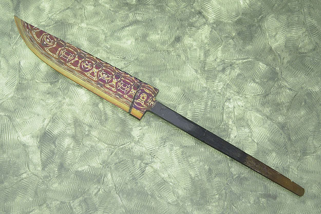 Burgundy and Gold  Finished Blade
