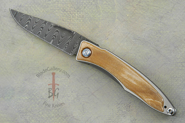 Mnandi with Mammoth Ivory Bark and Stainless Ladder Pattern Damascus