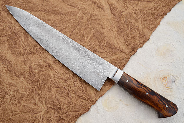 Chef's Knife with Desert Ironwood and Star Burst Damascus (9-3/4 in)