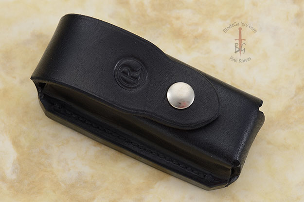 Leather Belt Pouch, Black Leather