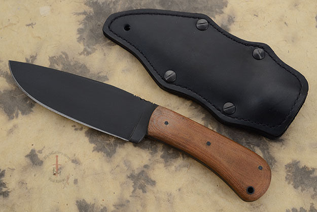 Hunting Knife with Tan Micarta  (52100)