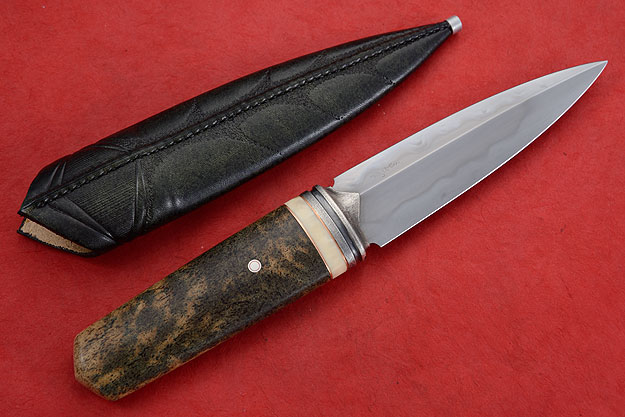 Offset Boot Dagger with Mammoth Bone